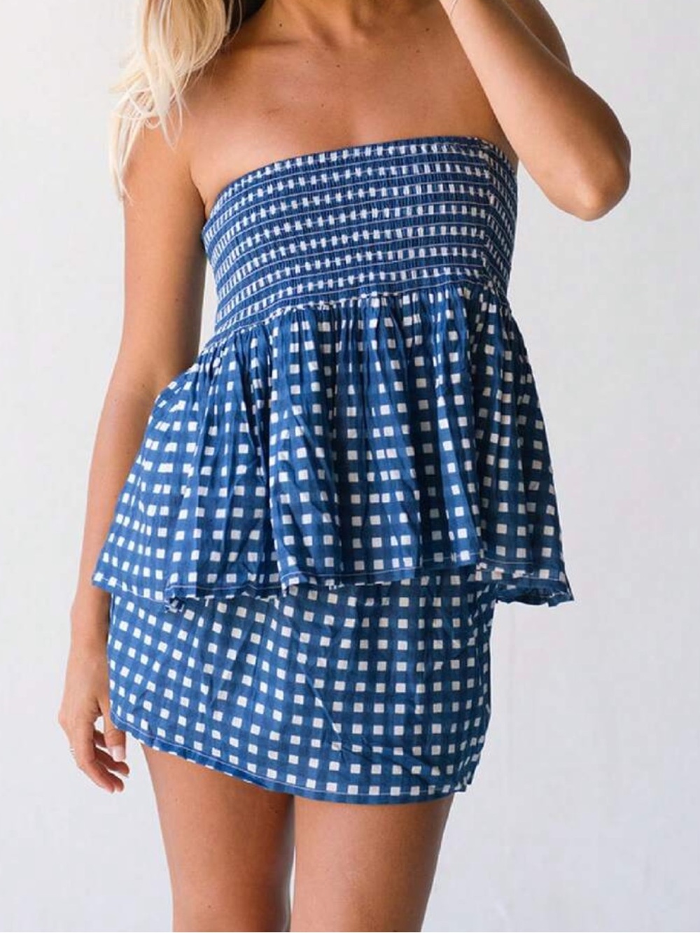 Women 2 Piece Skirt Set Y2k Striped Print Tube Tops Set Summer Cute Ruffled Band